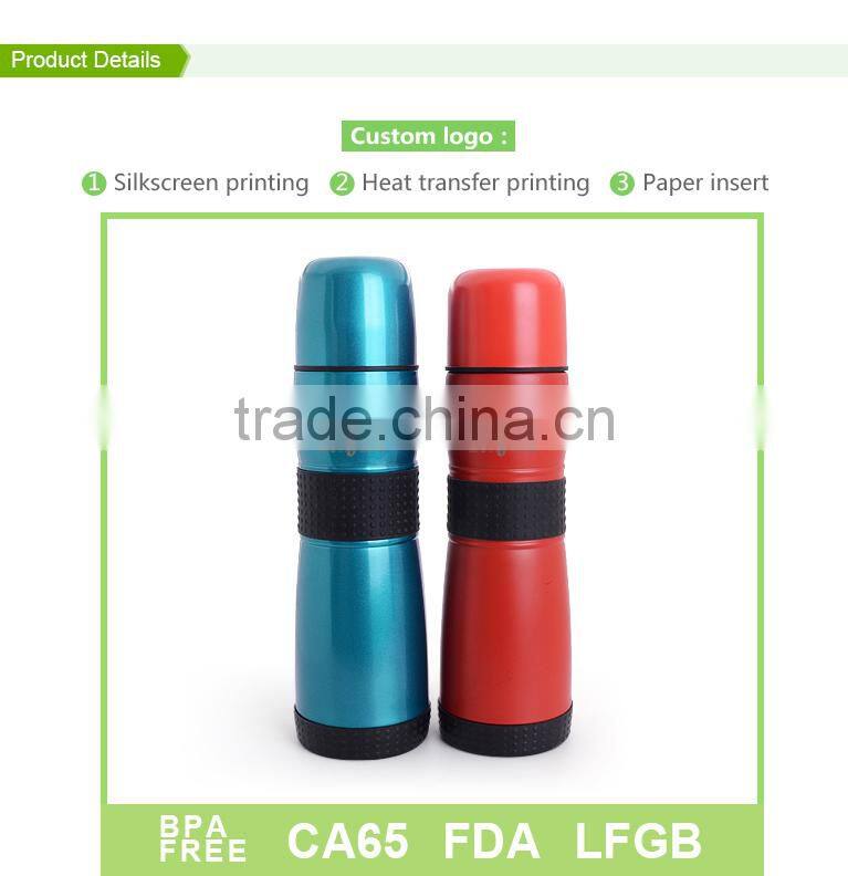 500ml Thermos flask with silicon band and nice coating