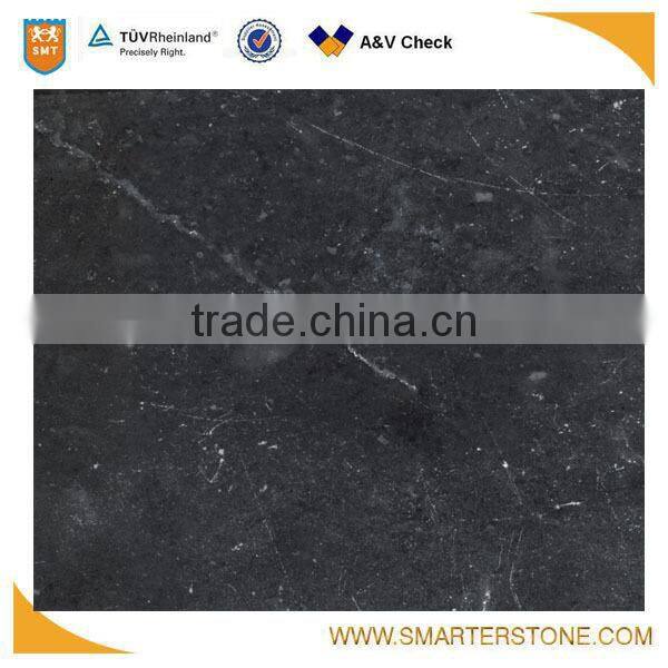 Black color honed finished limestone slabs sale