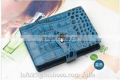 Sexy clip/sexy fashion crocodile leather purse/leather women wallet