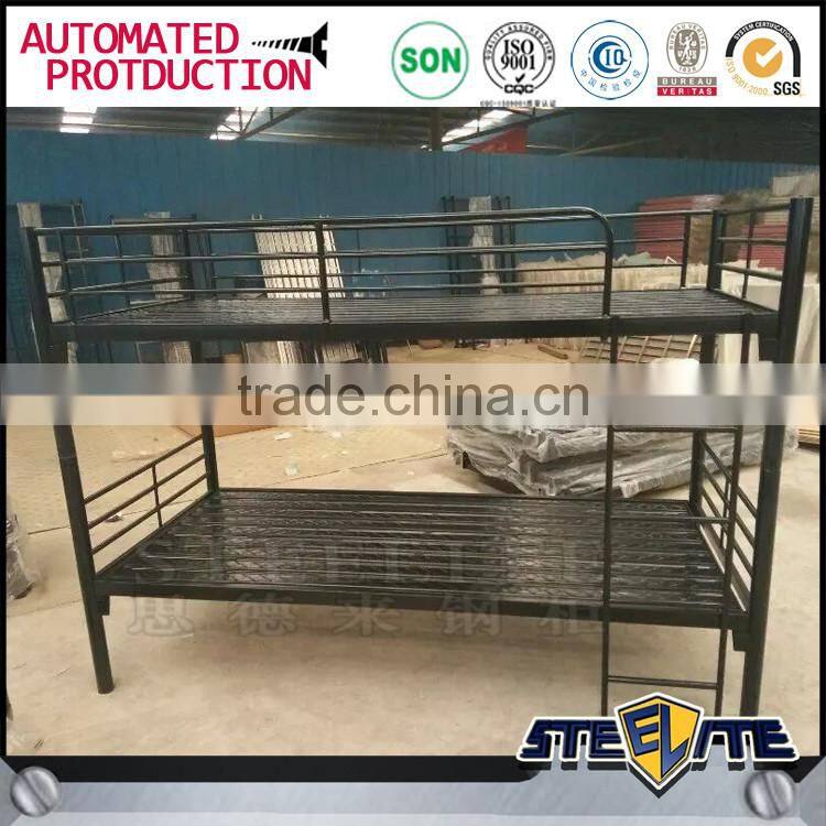 Best bedroom metal bed design furniture cheap metal dormitory bunk bed with storage