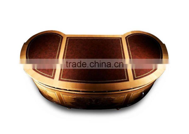 High End Luxury European Style Office Furniture Set for Villa Study Room - Classic Handmade Italian Style Office Desk BF11-02244