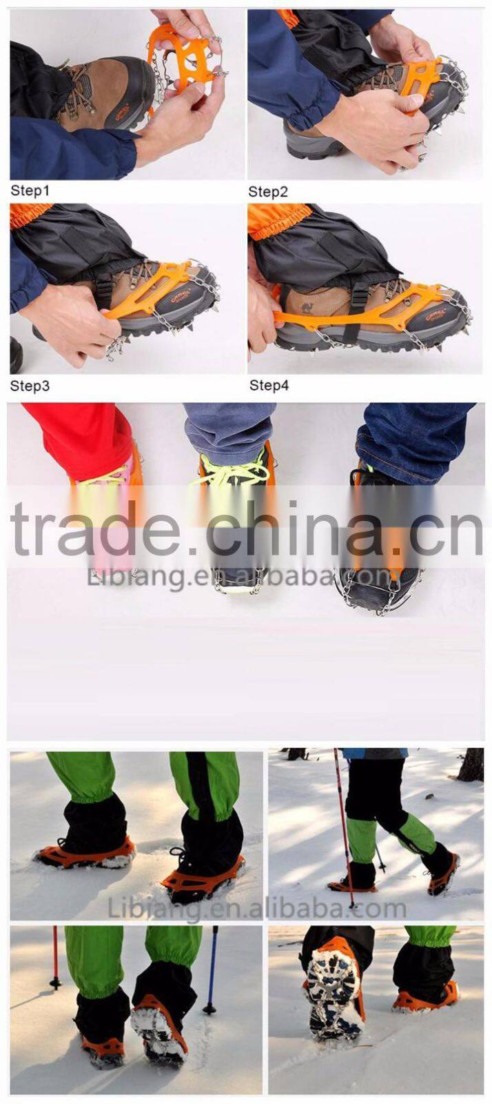 Ice climbing snow shoe crampons