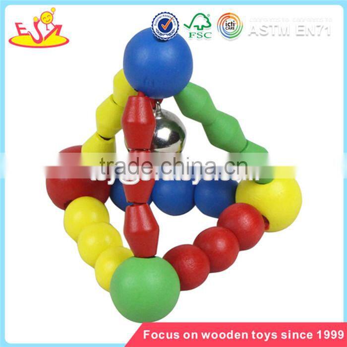 Wholesale children musical wooden sound toy top quality baby wooden sound rattle toy W08K001