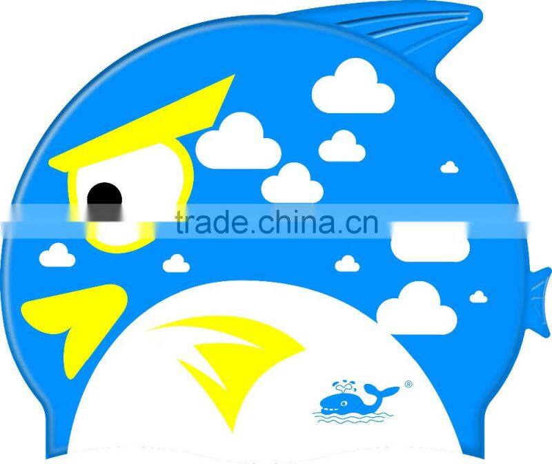 High quality shark swimming caps colorful baby swim cap rubber swim cap for youth