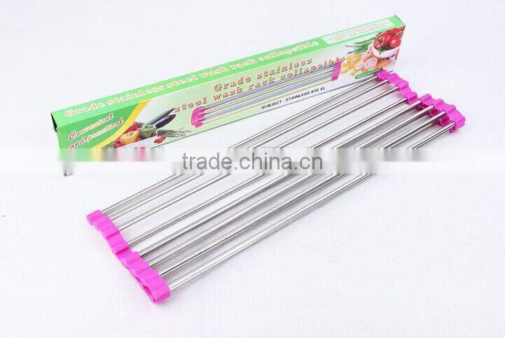 Stainless steel Kitchen Storage Rack Foldable Draining Rack