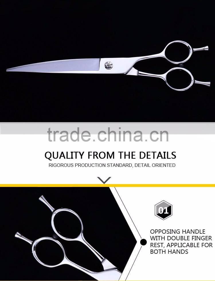 Professional japanese 440C 7.5 inch downward curved pet scissors