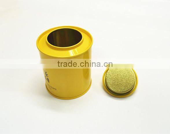 Factory direct price round shape tea tin case with inner lid