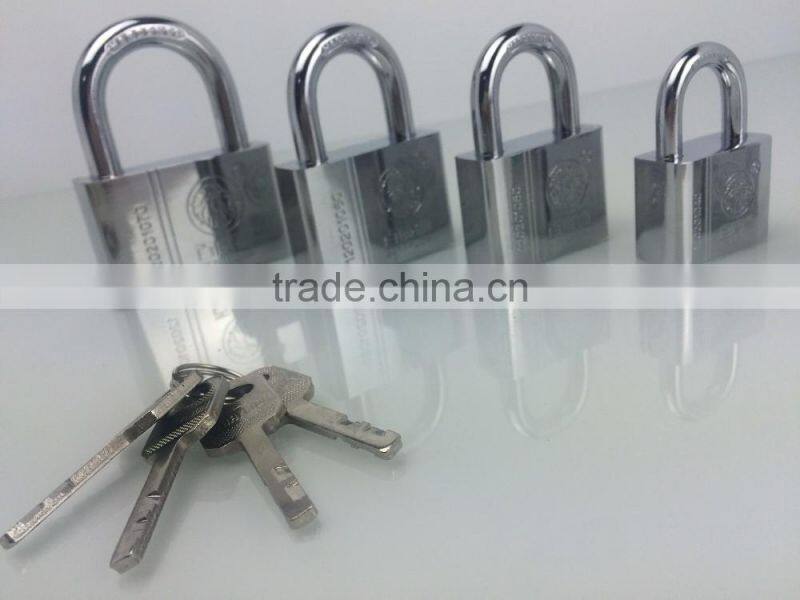 Berrylion tools polished finished draw protection padlock with 4 backup keys