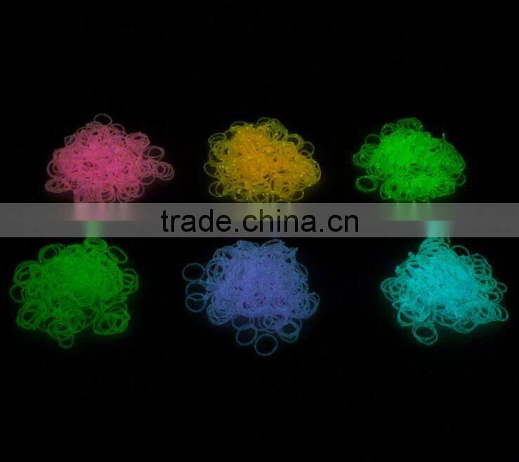 300pcs Rubber Bands/ Silicone Loom Rubber Band Loom Opp Bag Package 12-colors Candy Loom Refill Rubber Bands d2m