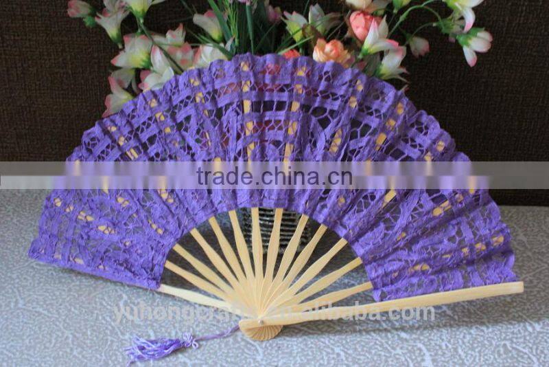 Handmade lace wedding fan for bridal