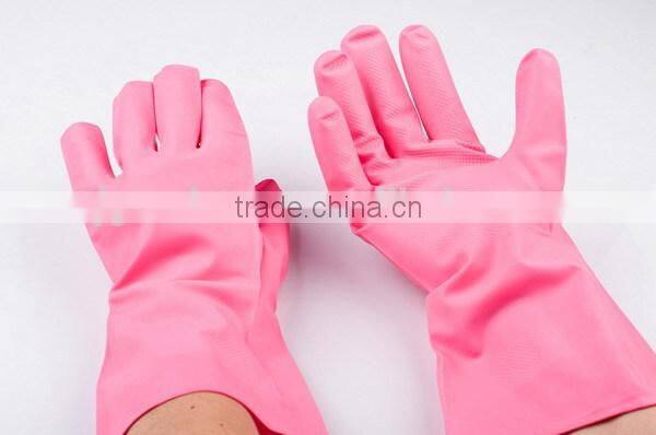 Pink Nitrile Washing Up Household Rubber Gloves