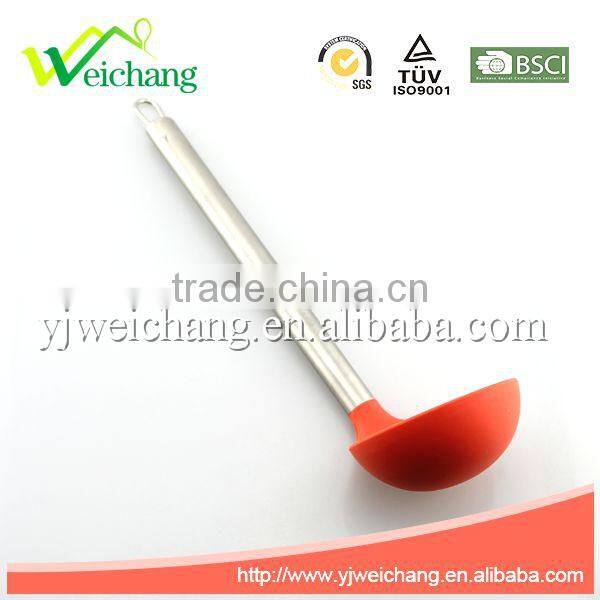 WCE247C Premium Silicone utensils ladle Cooking Utensil Gadgets Set with S.S. handle