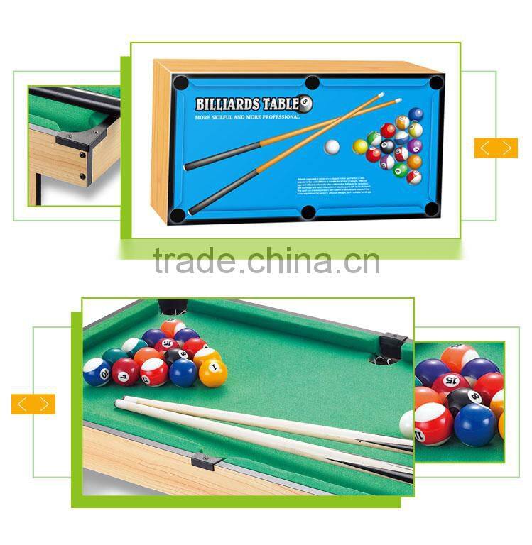 Kids Indoor Toy Play Set Mini Wood Snooker Table Game