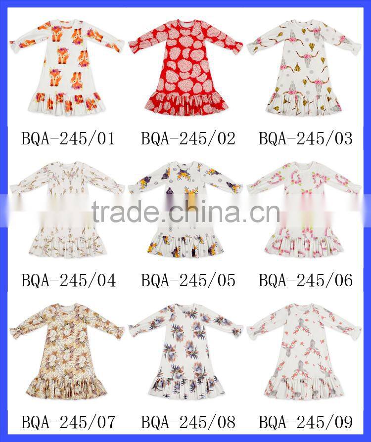 Fire Balloon Styles Long One Piece Shirt Dress Girl Daily Wear Dress Birthday Dress 1 Year Old Girl