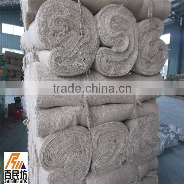 customized burlap 100% jute fiber packed in rolls