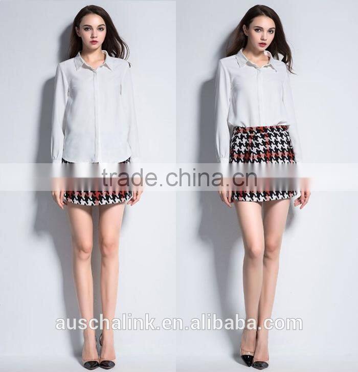 latest model women winter wool skirt customized OEM service