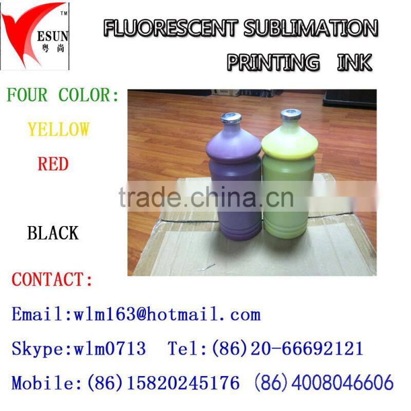 Fluorescent sublimation printing ink