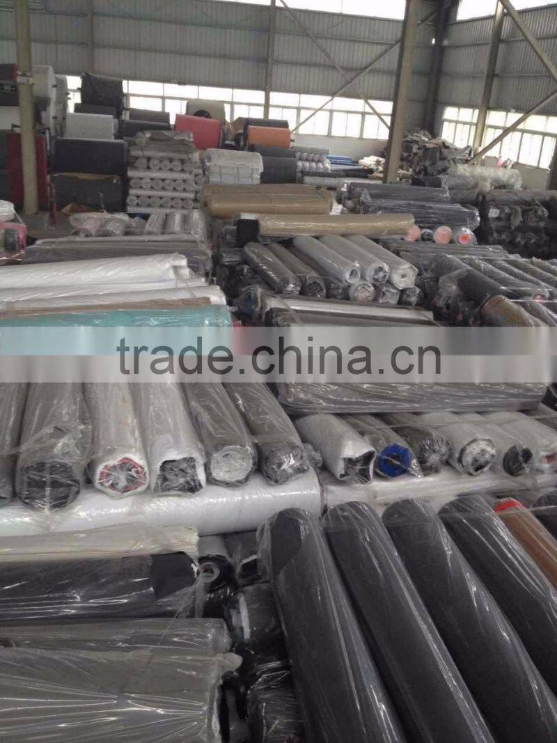 PU Space leather leather with non woven backing, PU leather stocklot for shoes