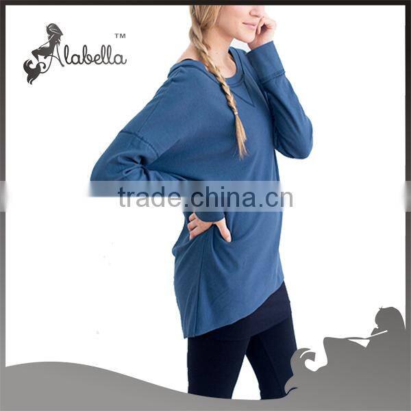 wholesale pullover without hood ladies sweatshirt
