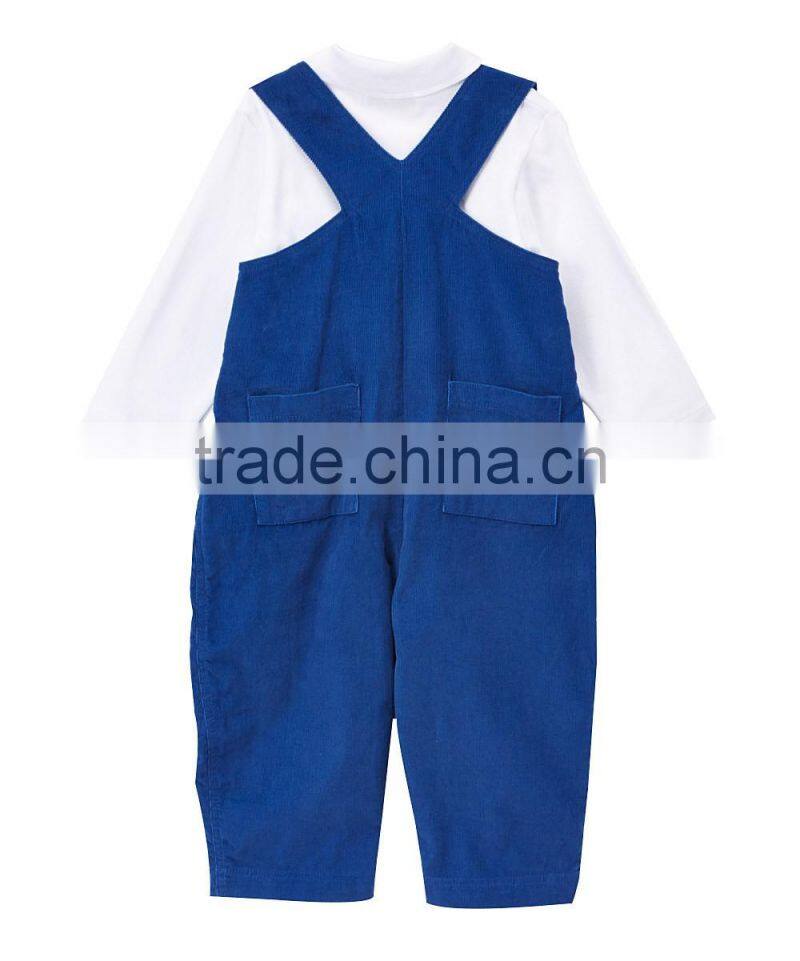 100% Cotton Shirt And bib pants babies clothes suspender trousers and tops 2 piece for baby cothing sets