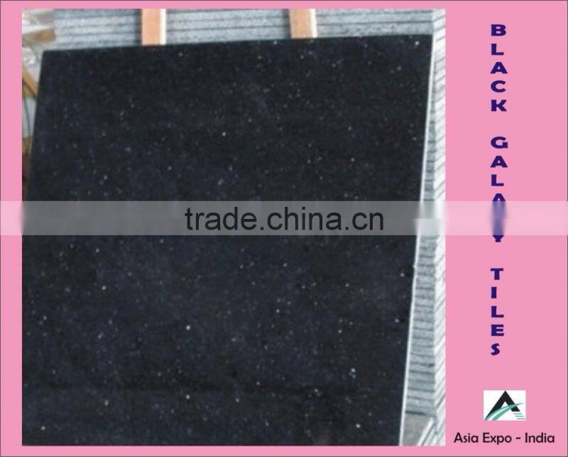 Natural Granite Black Galaxy with surface polished