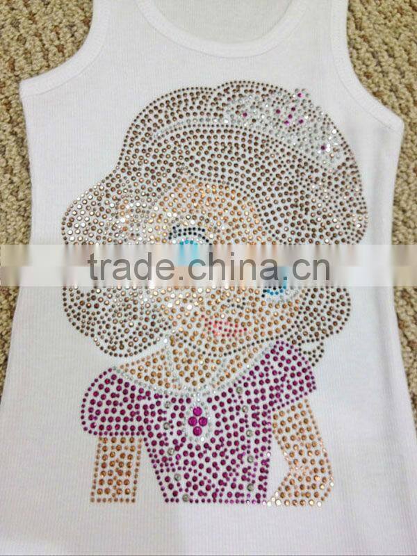 Wholesale White Plain Tank Tops Custom Rhinestone And Printing Design For Men And Women