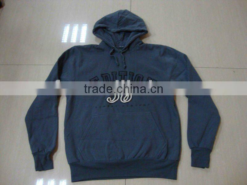 2012 latest mens fleece hoodie applique embroider