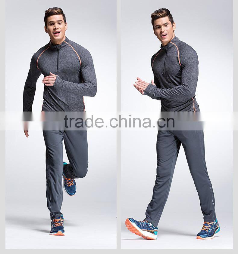 Wholesale cationic polyester shirts cationic half zip shirt for men