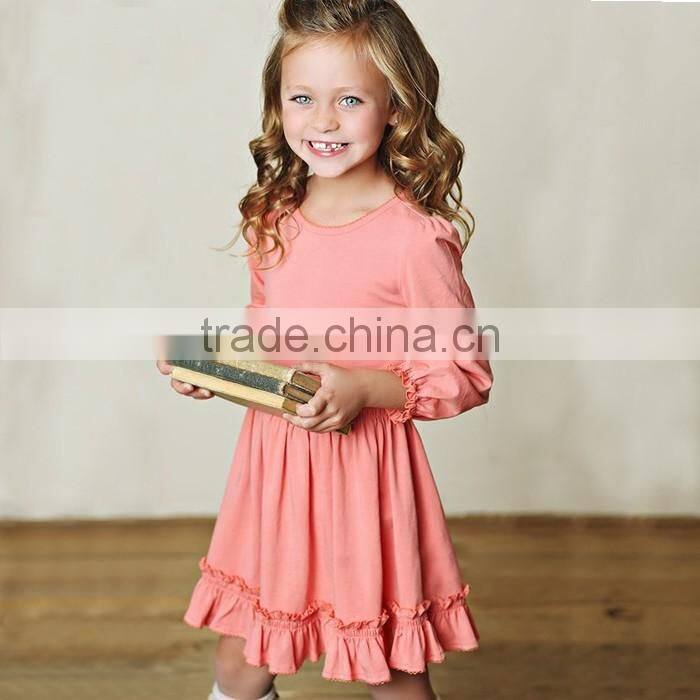 Kids Cotton Frocks Latest Designs Kids Girls Giggle Ruffle New Model Dress Pink One Piece Girls Birthday Party Dresses
