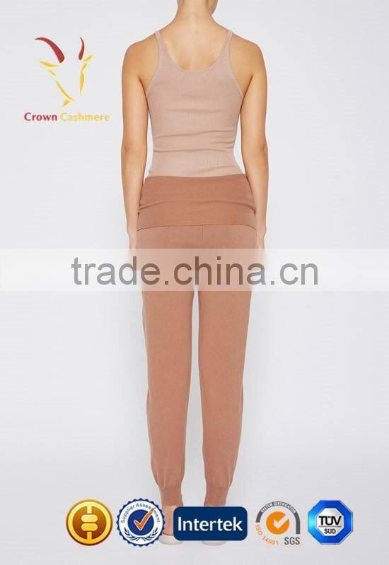 Women Round Neck Cashmere Sleeveless Knitted Sweater Pullover