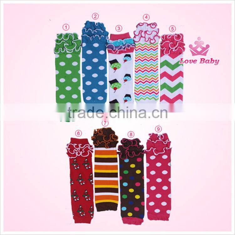 wholesale high quality and cheap cotton baby leg warmers with ruffle LB20151024-6