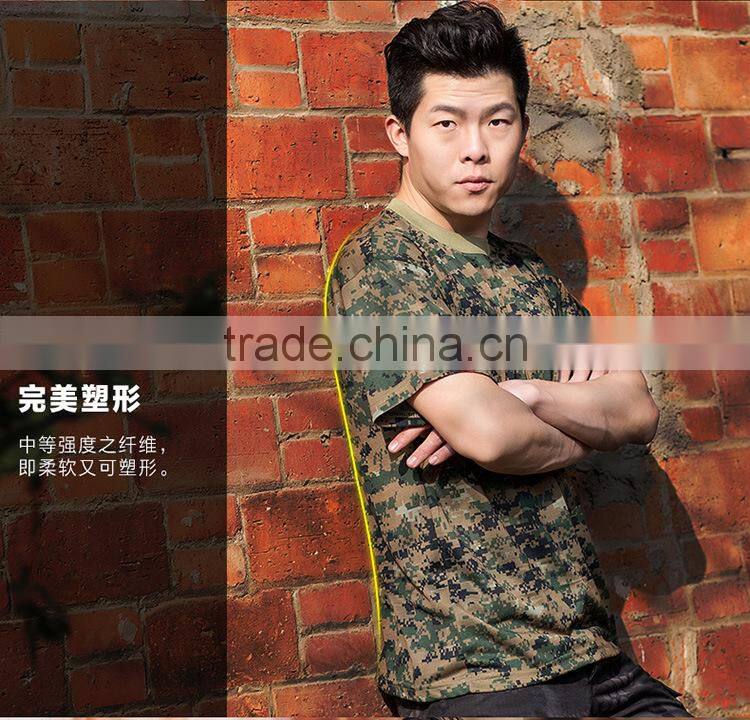 2016 Wholesale Men Camouflage dryfit breathable T-shirt Men Army Tactical Combat T Shirt Military Sport Camo Camp Mens T Shirts
