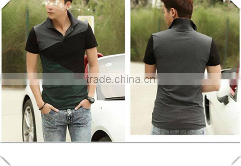 Mens Colors Patchwork short sleeve pima cotton polo Tshirts 201312