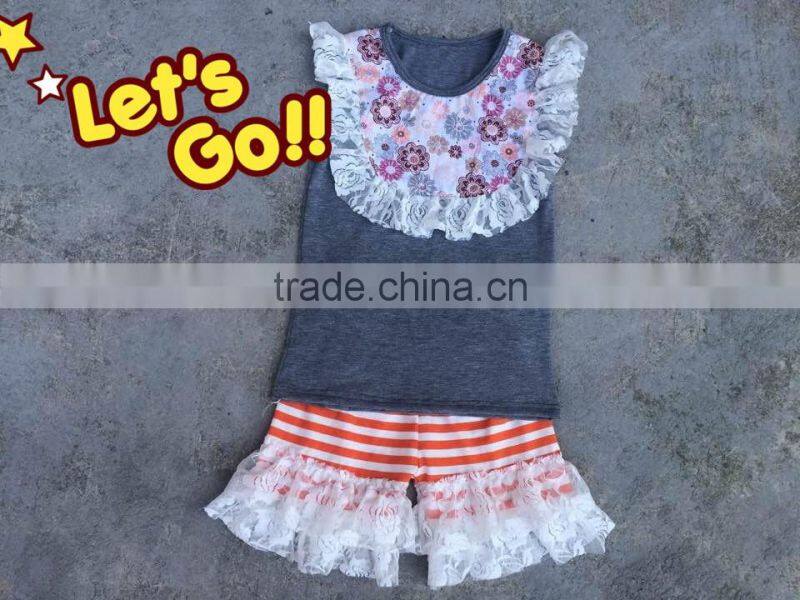 2016 Easter giggle moon remake girls outfits spring summer sets persnickety kids girl knot clothing set remake stripes boutique