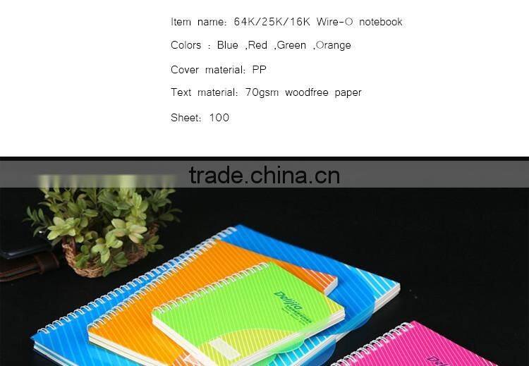 16K/25K/64 PP cover notebook customizable student notebook with Diagonal lines