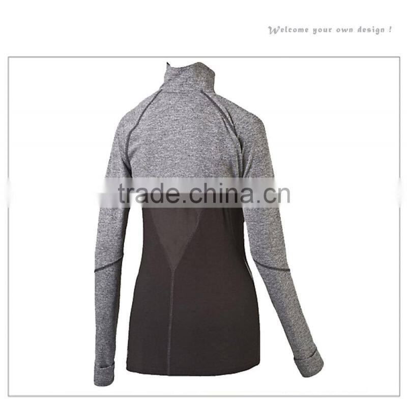 Custom Warm Up Jogging Hoodie Yoga Wear Half Zipper Up Hoodie Sport Hoodie Lady