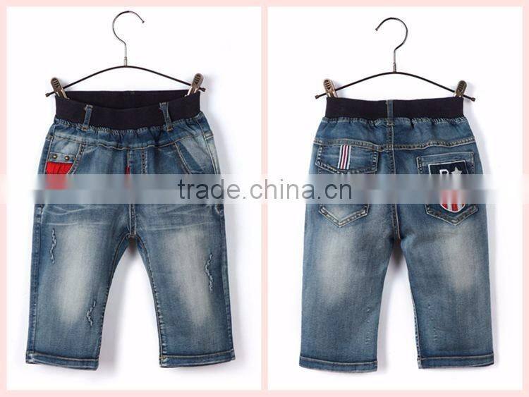 Wholesale latest design 8-16 years old kids jeans pent with 5 pocket design