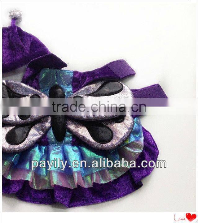 Factory R & D dense velvet dog clothes with butterfly wings small dog clothes