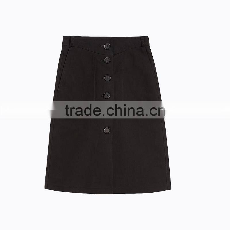 2016 Latest Fashion mini skirts oem chiffon women black short skirt