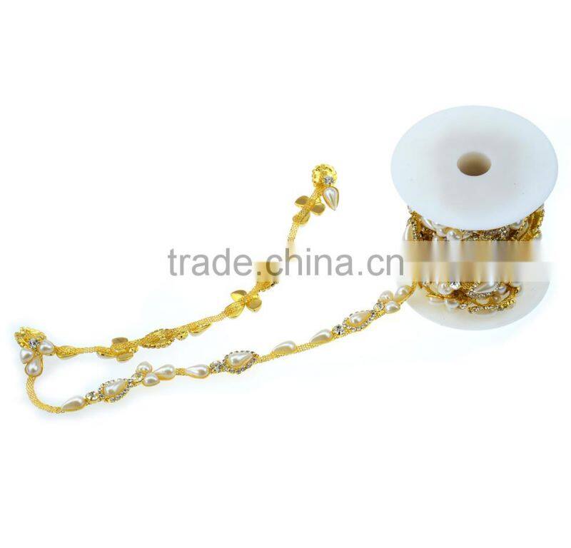 High Quality Hot Sell Pearl&Rhinestone Trimming for Dress Decoration