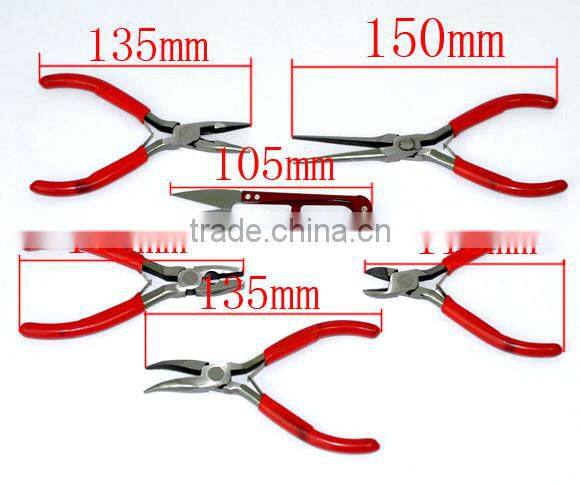 Wholesale Jewelry Making Tool 6PCs/set Mixed Pliers Scissor Kit With Case