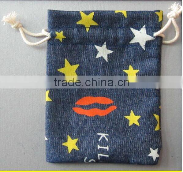 2015 Fashion canvas drawstring bag wholesale canvas bag