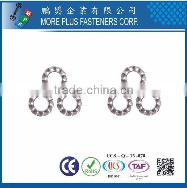 Taiwan Stainless Steel 18-8 Copper Brass Aluminum Tooth Lock Washer Type Of Lock Washers Star Lock Washer