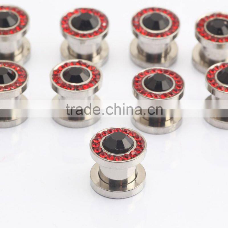 Custom Hollow Surgical Ear Gauge Earrings Flesh Tunnels Piercing Body Jewelry