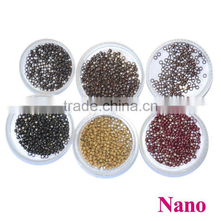 High Quality Aluminum Silicone Micro Bead, Srew Inside Micro Beads, Cheap Nano Ring Hair Extensions