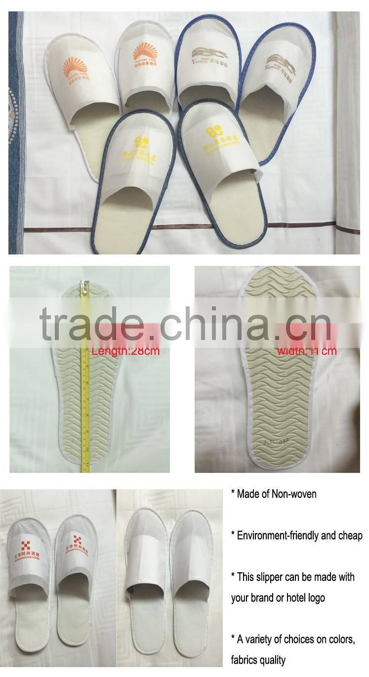 Hotel amenities disposable nonwoven cheap hotel spa slippers