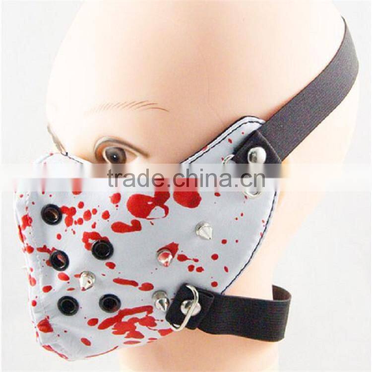 female rivet punk rock Harajuku leather biker party halloween full face masks