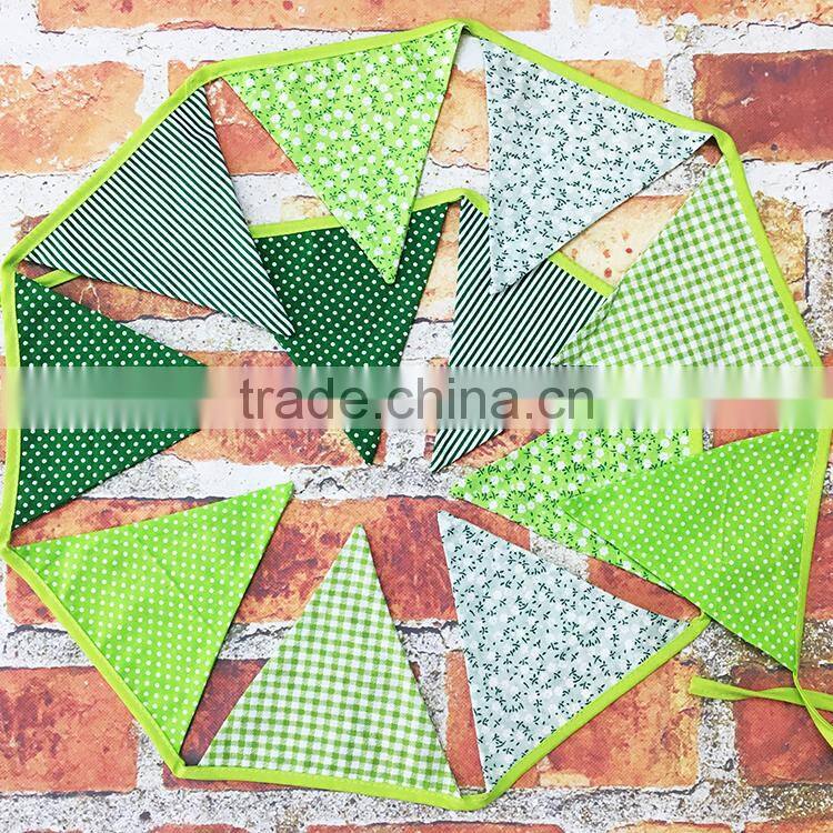 2017 Alibaba Wholesale banner fabric bunting kid's birthday party decoration supplies garland home decoration flags