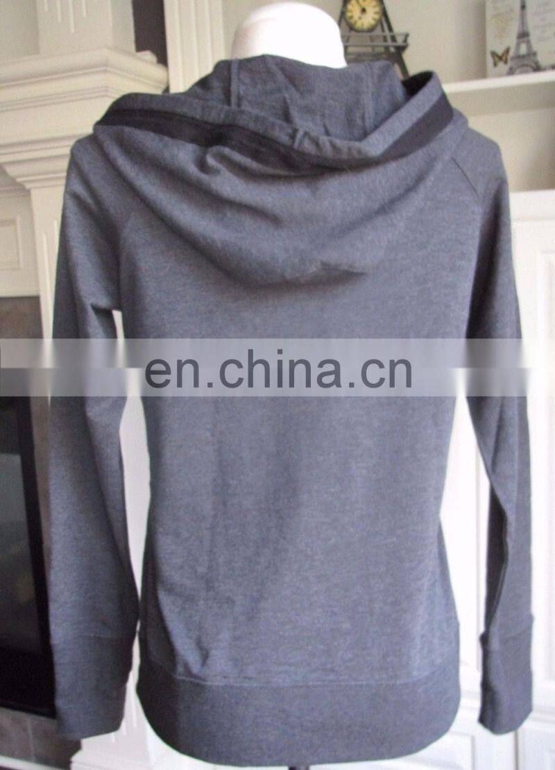 Hoddie Women's Half Zip Grey Pullover-customise Hoddie Sweatshirt-casual wear hoddie