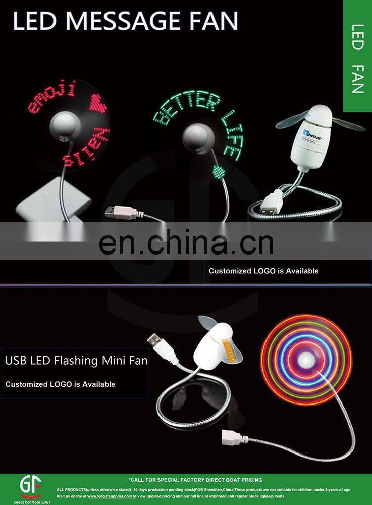 Promotional Items Fancy Gift 11 Led Lights Hand Fan With Message